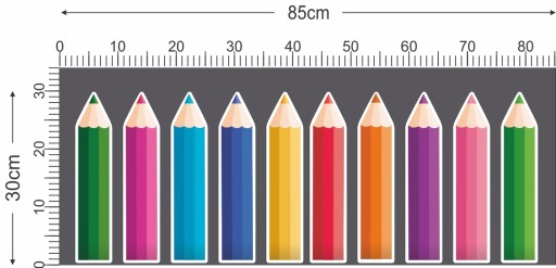 MŠ DEKORÁCIA VEĽKÁ A3 pastelky 10 ks.
