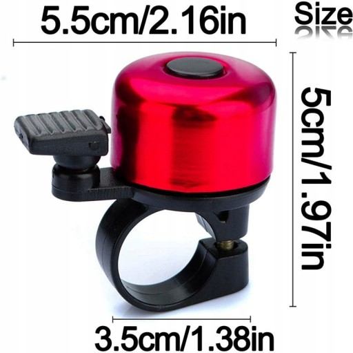 Zvonček 35 mm MINI hliník ČIERNA