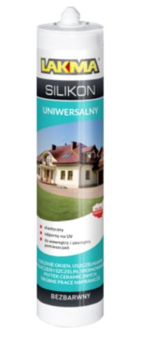 Lakma univerzálny acetický silikón, bezfarebný, 280 ml