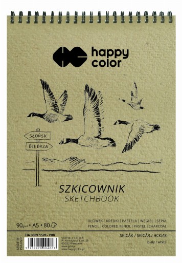 A5 NÁKČETNÍK 90G NA ŠPIRÁLOVÝCH VTÁČOCH HAPPY COLOR