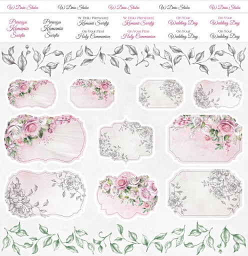 Sada papierov na scrapbooking 30x30 - ScrapAndMe - Ružové ruže