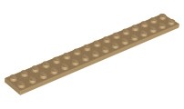 LEGO 4282 TANIER 2x16 pieskový tmavý NOVINKA (5g)