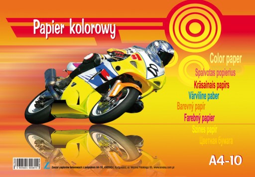 Zošit z farebných papierov A4 Kreska