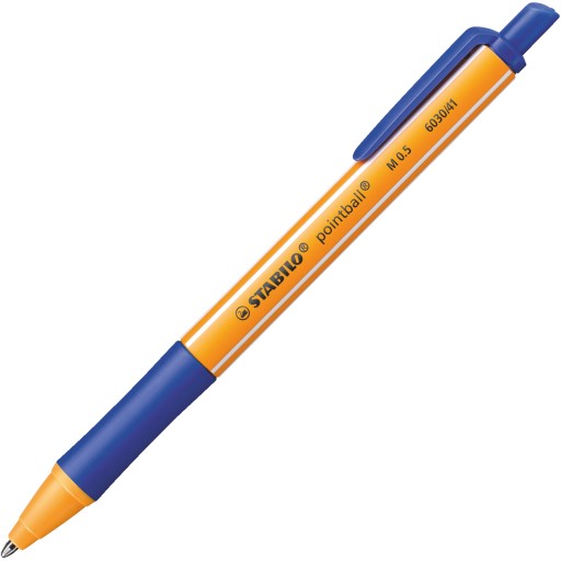 STABILO POINTBALL 6030/41 výsuvné guľôčkové pero, MODRÉ