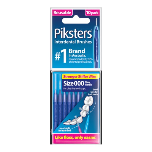 PIKSTERS Bežné medzizubné kefky 10 ks. Veľkosť 000