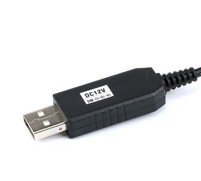 12V napájanie z USB konektora - 5V až 12V DC 5,5/2,1 mm
