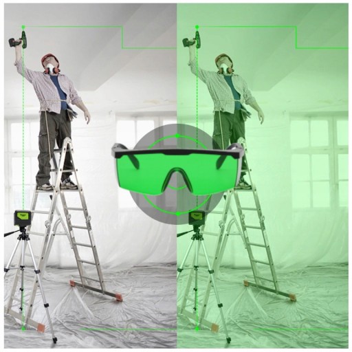 ZELENÉ LASEROVÉ OKULIARE PRE LASEROVÉ ÚROVNE