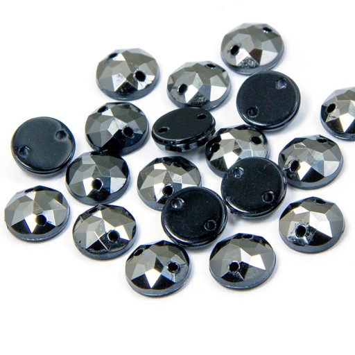 Kamienky na šitie akrylové okrúhle 8x3mm 30 ks