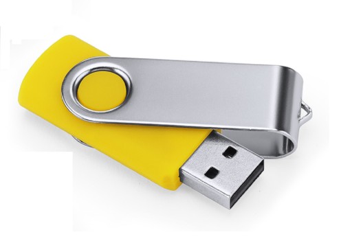 Pendrive 32GB USB 2.0 žltý kovový klip