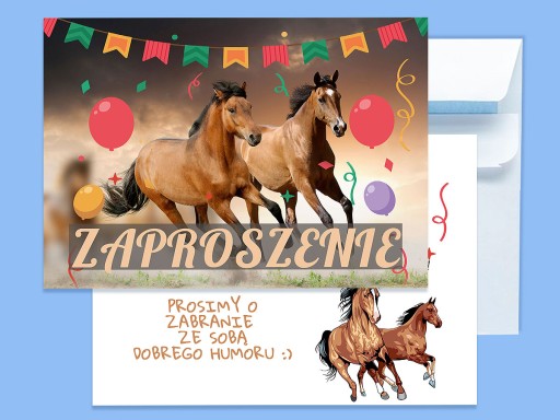 POZVÁNKA KONÍKA NA NARODENINY DIEŤAŤA + OBÁLKA ZDARMA