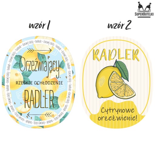10 KS ŠTÍTOK NA CITRÓNOVÉ PIVO A RADLER ŠŤAVY