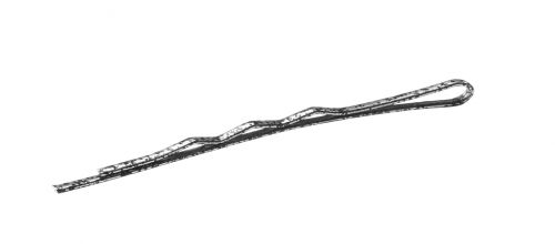 Vlásenky Iza vlnité, strieborné kladivo, 6cm, 100 ks