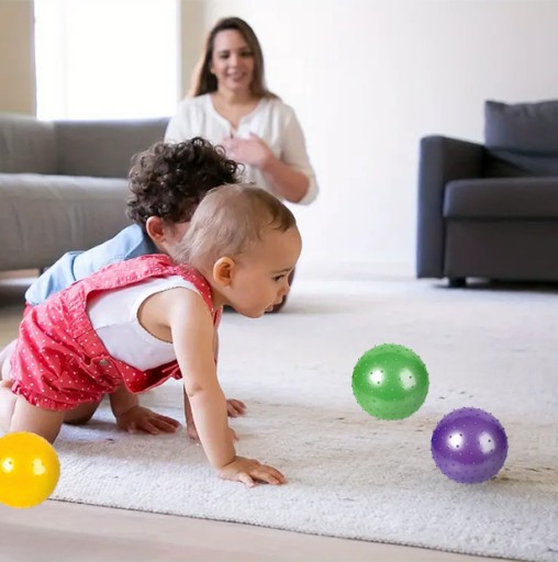 SOFT SENSORY BALL S HROBAMI SENSORY BALL ježko 4 ks