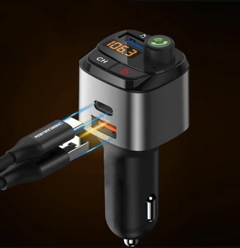 BLUETOOTH AUTO VYSIELAČ FM MP3 RÝCHLA NABÍJAČKA 3 x USB QC 3.0