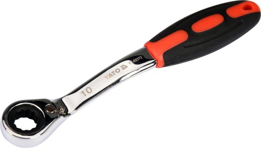 YATO KĽÚČ KRÚŽKOVÝ 10mm S RAČŇAČKOU, OHNUTÝ CrV