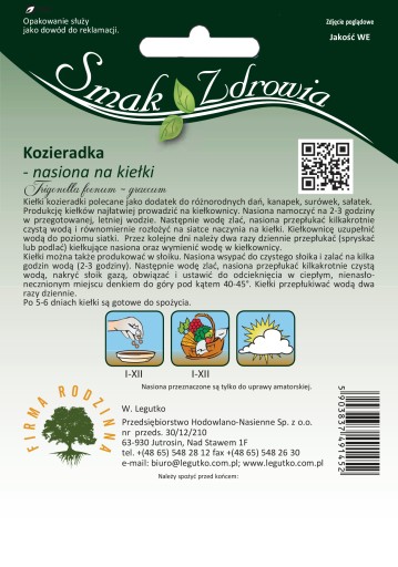 Semená na klíčky, senovka grécka, 20g
