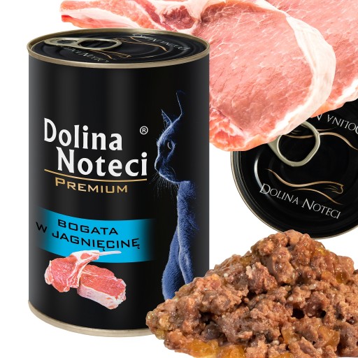 Dolina Noteci Premium Jahňacie vlhké krmivo pre mačky 400g