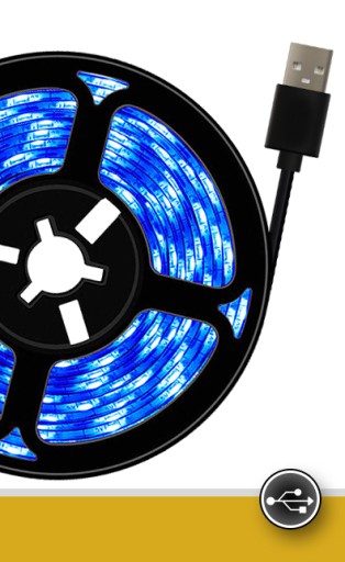 MODRÝ LED PÁS S LEPIKOM 1M USB TV PODSVIETENIE NA NÁBYTOK