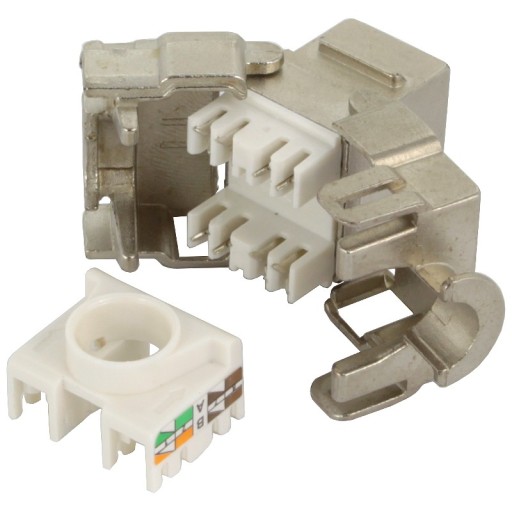 Zásuvka Keystone RJ45 STP cat.6, bez náradia