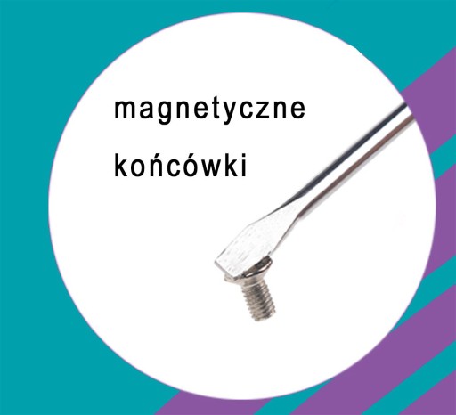 Precízny plochý krížový skrutkovač s magnetom