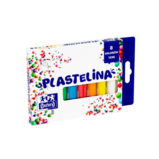 PASTEL OXFORD školská plastelína, okrúhla, 8 farieb, sada 2 kusov