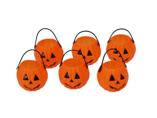 Oranžové vedierko na halloweensku mini tekvicu