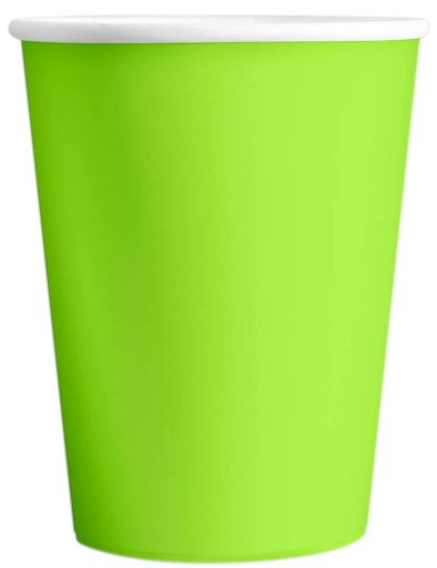 JEDNORÁZOVÉ ZELENÉ POHÁRKY - 6 KS - 8039