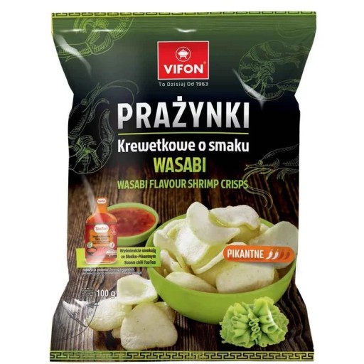 Krevetové lupienky s príchuťou wasabi 100 g Vifon