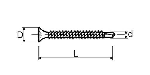 Fosfátované samorezné skrutky 3,5x45 mm 1kg