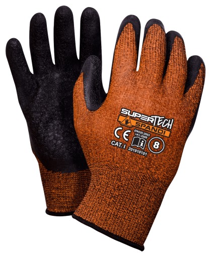 SUPER TECH SPANDI rukavice potiahnuté latexom 10