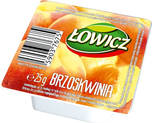 ŁOWICZ ovocná pochúťka džem mini BROSKYŇA 6x25