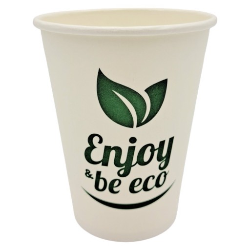 Enjoy Be Eco papierový pohár 300ml 50ks oslobodený od poplatku za SUP