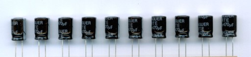 470uF 10V NÍZKY ESR 470 µF 10 V (10 KS) ELEKTROLYTICKÝ KONDENZÁTOR