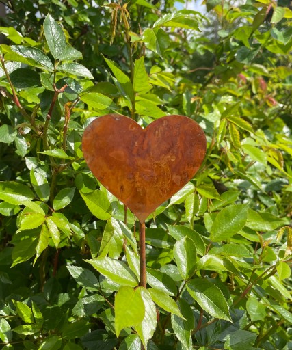 Srdiečko FLOWER GARDEN dekorácia VALENTÍNSKA plaketa na fixku na kvetináče