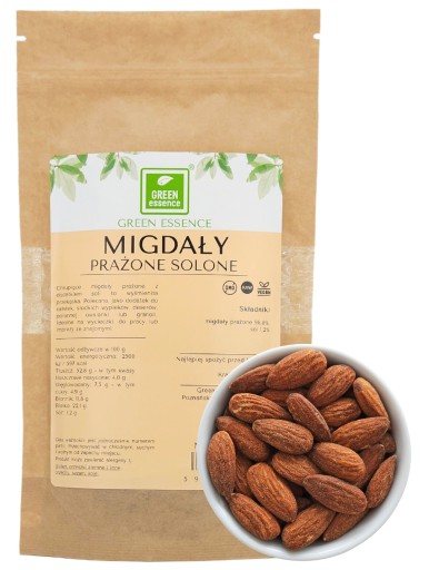Celé pražené solené mandle 250g pražené mandle so soľou Chrumkavá SNACK
