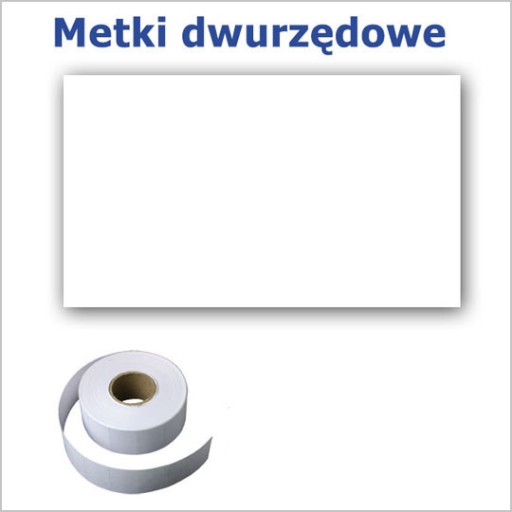 Visačky, dvojradové, 26x16, rovné, biele