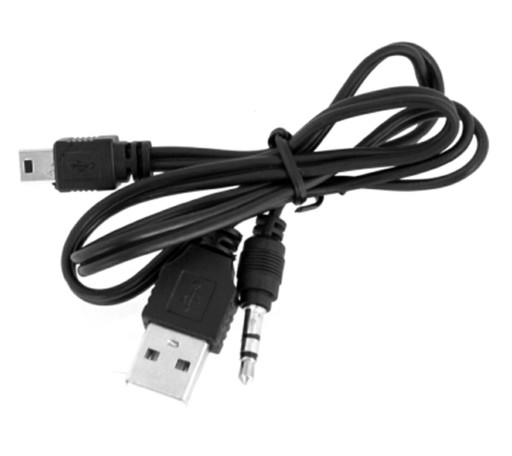 Mini USB adaptérový kábel - USB zástrčka, 3,5 stereo jack konektor, 0,5 m (4800)