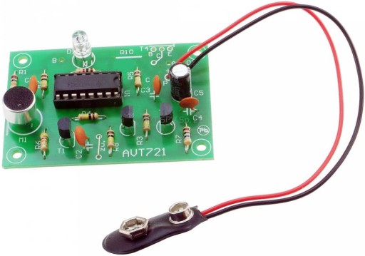 Klapka - akustický diaľkový ovládač DIY AVT721