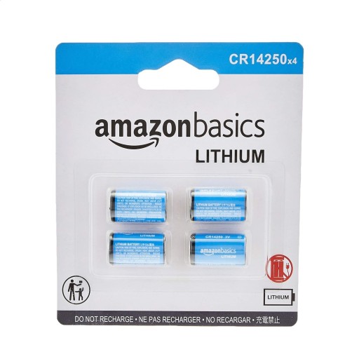 CR14250 lítiová batéria 4ks 1/2 AA 3V 800mAh