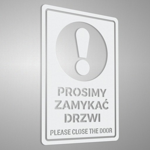 Prosím zatvorte dvere, PL, EN - nálepka 10x15