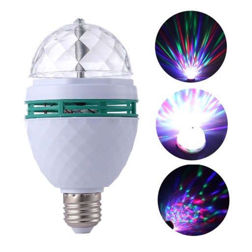 ZD7F DISCO GUĽA E27 ŽIAROVKA RGB LED PROJEKTOR