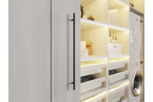 Nábytkové madlo zábradlie rúrkové kovové INOX/SATIN 128/188 mm + skrutky