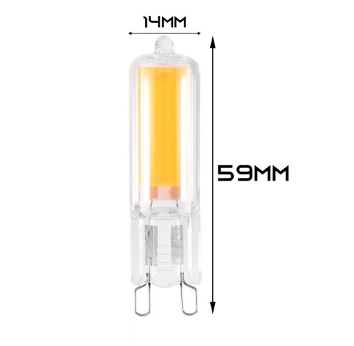 G9 LED žiarovka 5W 550lm studená biela COB