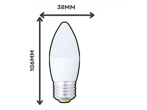 LED žiarovka na sviečku, teplá E27, 6W, C37