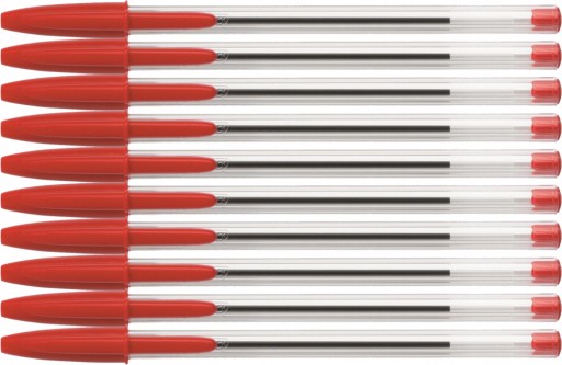 ČERVENÝ GUĽOVÝ BOD 1,0 MM BIC CRISTAL MEDIUM tradičný x 10