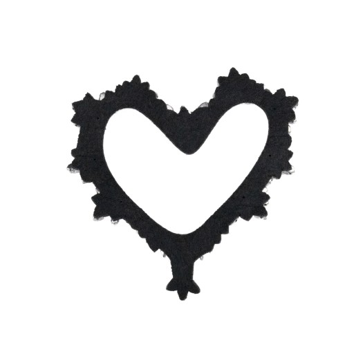 PATCH srdiečko vykrojené bielymi zirkónmi Love
