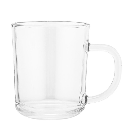 Sklenené hrnčeky, poháre na latte s uškom, Altom Design Porto, 240 ml, 6 kusov