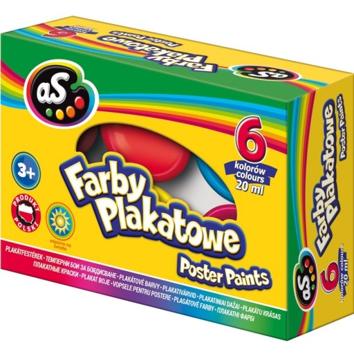 AS plagátové farby 6 farieb 20 ml Astra 301219001