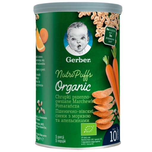 Gerber pšeničné a ovsené chrumky mrkva pomaranč 35 g