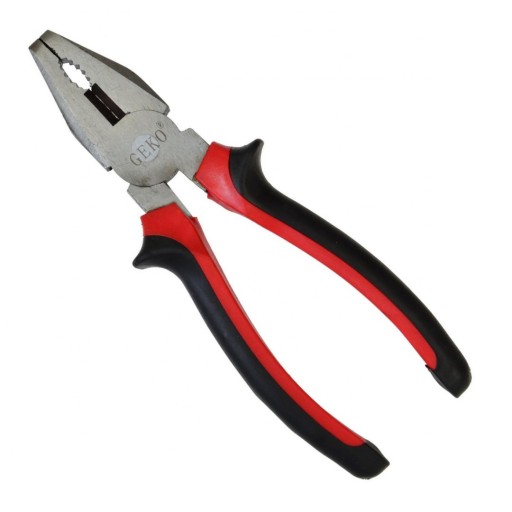 Poniklované kliešte 180mm (červené a čierne) GEKO G01621